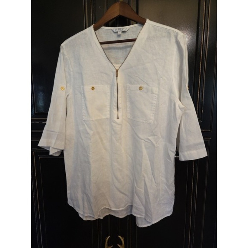Company Ellen Tracy, 100% Linen SL Shirt, Spring, Beach, Vacation XL‎